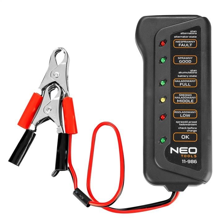 Neo Tools 11-986 Тестер акумулятора - генератора 12 В LED 11986: Купити в Україні - Добра ціна на EXIST.UA!