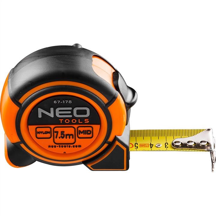 Neo Tools 67-178 Рулетка NEO, сталева стрiчка 7.5 м x 25 мм 67178: Купити в Україні - Добра ціна на EXIST.UA!