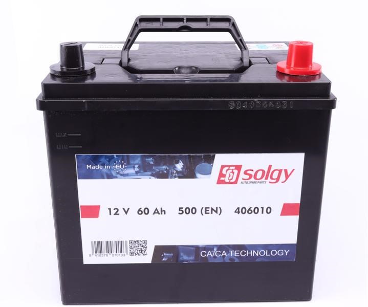 Solgy 406010 Акумулятор Solgy 12В 60Ач 500А(EN) R+ 406010: Купити в Україні - Добра ціна на EXIST.UA!