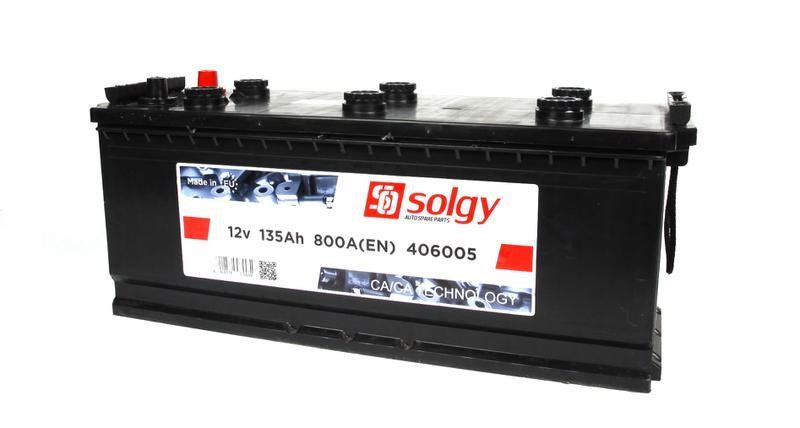 Solgy 406005 Акумулятор Solgy 12В 135Ач 800А(EN) L+ 406005: Купити в Україні - Добра ціна на EXIST.UA!