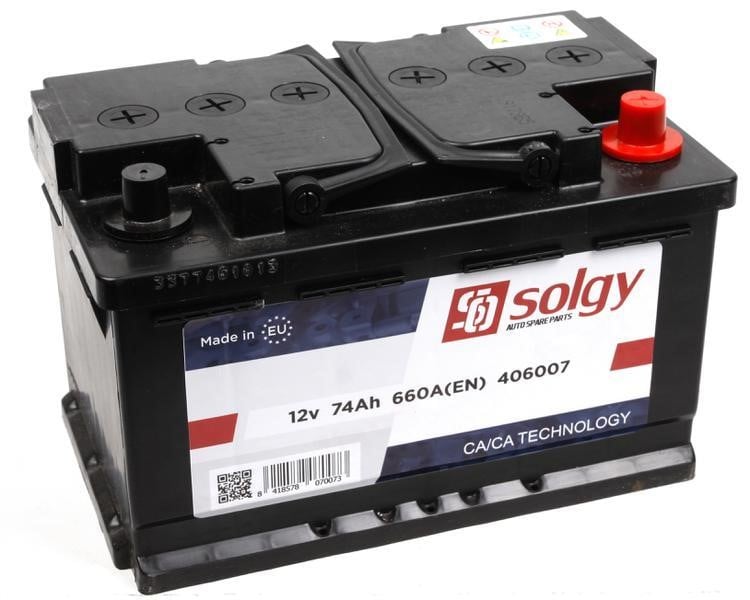 Solgy 406007 Акумулятор Solgy 12В 74Ач 660А(EN) R+ 406007: Купити в Україні - Добра ціна на EXIST.UA!