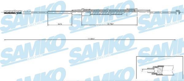 Samko C0078B Трос гальма стоянки C0078B: Купити в Україні - Добра ціна на EXIST.UA!