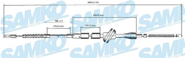 Samko C0032B Трос гальма стоянки C0032B: Купити в Україні - Добра ціна на EXIST.UA!