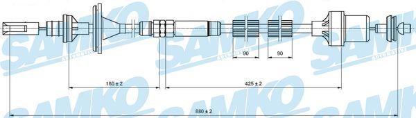 Samko C0215C Трос зчеплення C0215C: Купити в Україні - Добра ціна на EXIST.UA!