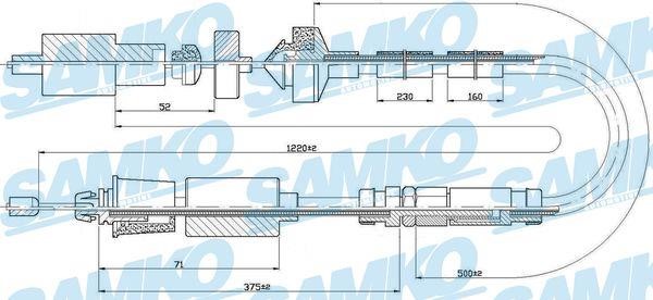 Samko C0503C Трос зчеплення C0503C: Купити в Україні - Добра ціна на EXIST.UA!