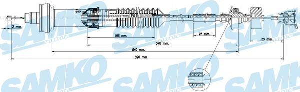 Samko C0155C Трос зчеплення C0155C: Приваблива ціна - Купити в Україні на EXIST.UA!