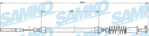 Samko C0216B Трос гальма стоянки C0216B: Купити в Україні - Добра ціна на EXIST.UA!