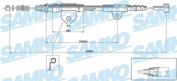 Samko C0504B Трос гальма стоянки C0504B: Купити в Україні - Добра ціна на EXIST.UA!
