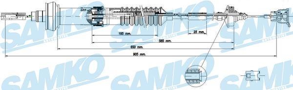 Samko C0156C Трос зчеплення C0156C: Купити в Україні - Добра ціна на EXIST.UA!