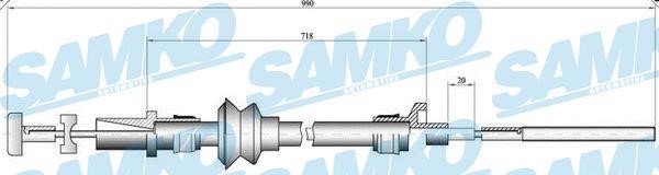 Samko C0221C Трос зчеплення C0221C: Купити в Україні - Добра ціна на EXIST.UA!