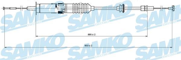 Samko C0222C Трос зчеплення C0222C: Купити в Україні - Добра ціна на EXIST.UA!