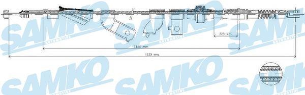 Samko C0312B Трос гальма стоянки C0312B: Купити в Україні - Добра ціна на EXIST.UA!