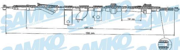 Samko C0317B Трос гальма стоянки C0317B: Купити в Україні - Добра ціна на EXIST.UA!