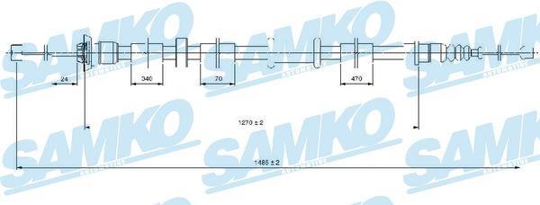 Samko C0520B Трос гальма стоянки C0520B: Купити в Україні - Добра ціна на EXIST.UA!