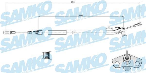 Samko C0448B Трос гальма стоянки C0448B: Купити в Україні - Добра ціна на EXIST.UA!