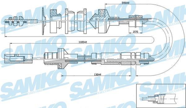 Samko C0238C Трос зчеплення C0238C: Купити в Україні - Добра ціна на EXIST.UA!