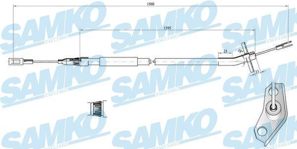 Samko C0453B Трос гальма стоянки C0453B: Купити в Україні - Добра ціна на EXIST.UA!