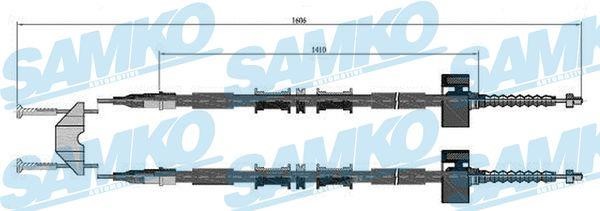 Samko C0535B Трос гальма стоянки C0535B: Купити в Україні - Добра ціна на EXIST.UA!