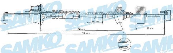 Samko C0537C Трос зчеплення C0537C: Купити в Україні - Добра ціна на EXIST.UA!