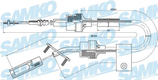 Samko C0065C Трос зчеплення C0065C: Купити в Україні - Добра ціна на EXIST.UA!