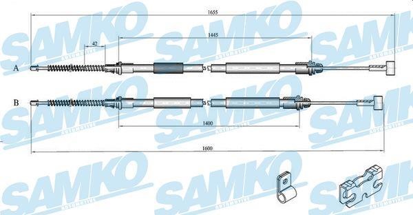 Samko C0246B Трос гальма стоянки C0246B: Купити в Україні - Добра ціна на EXIST.UA!