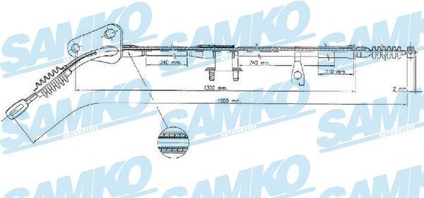 Samko C0376B Трос гальма стоянки C0376B: Купити в Україні - Добра ціна на EXIST.UA!