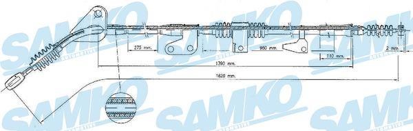 Samko C0392B Трос гальма стоянки C0392B: Купити в Україні - Добра ціна на EXIST.UA!