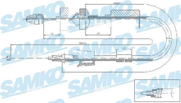 Samko C0199C Трос зчеплення C0199C: Купити в Україні - Добра ціна на EXIST.UA!