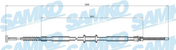 Samko C0843B Трос гальма стоянки C0843B: Купити в Україні - Добра ціна на EXIST.UA!