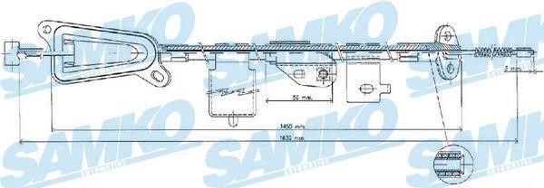 C0481B Samko Трос ручника