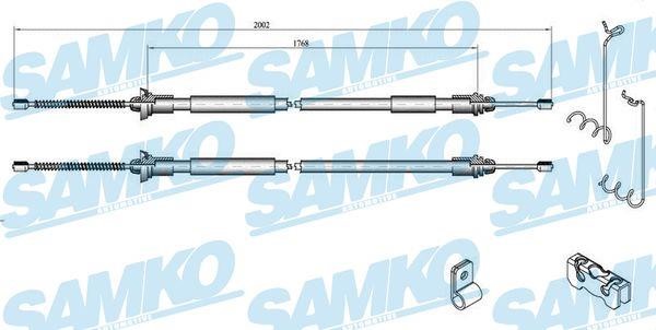 Samko C0282B Трос гальма стоянки C0282B: Купити в Україні - Добра ціна на EXIST.UA!