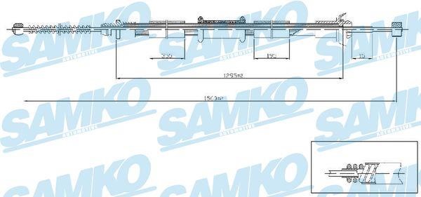 Samko C0653B Трос гальма стоянки C0653B: Купити в Україні - Добра ціна на EXIST.UA!