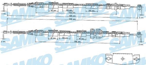 Samko C1089B Трос гальма стоянки C1089B: Купити в Україні - Добра ціна на EXIST.UA!