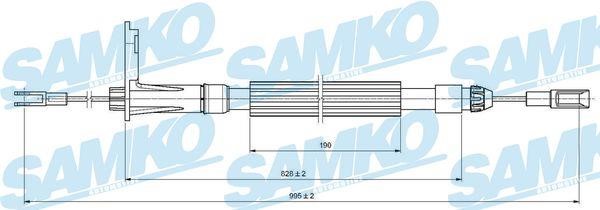 Samko C1093B Трос гальма стоянки C1093B: Купити в Україні - Добра ціна на EXIST.UA!