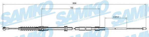 Samko C1117B Трос гальма стоянки C1117B: Купити в Україні - Добра ціна на EXIST.UA!
