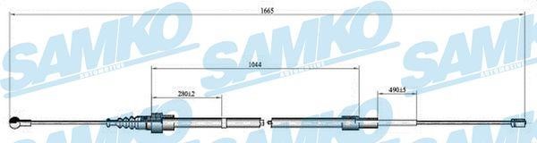 Samko C0808B Трос гальма стоянки C0808B: Купити в Україні - Добра ціна на EXIST.UA!