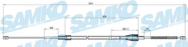 Samko C0809B Трос гальма стоянки C0809B: Купити в Україні - Добра ціна на EXIST.UA!