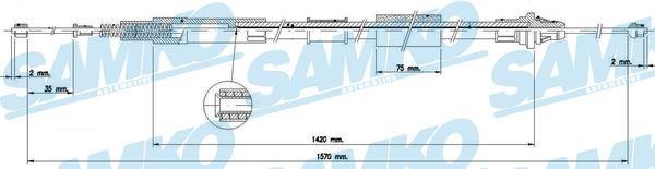 Samko C1578B Трос гальма стоянки C1578B: Купити в Україні - Добра ціна на EXIST.UA!