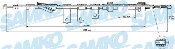 Samko C1280B Трос гальма стоянки C1280B: Купити в Україні - Добра ціна на EXIST.UA!