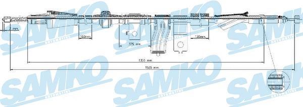Samko C1283B Трос гальма стоянки C1283B: Купити в Україні - Добра ціна на EXIST.UA!