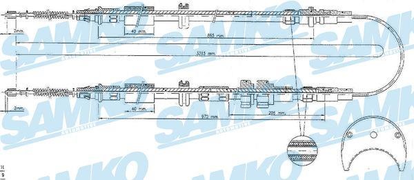 Samko C1430B Трос гальма стоянки C1430B: Купити в Україні - Добра ціна на EXIST.UA!