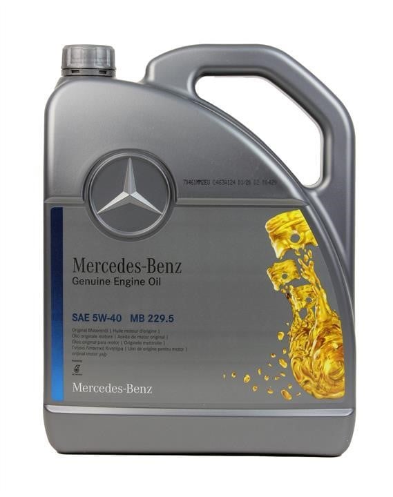 Mercedes A 000 989 86 06 13 AAEE Моторна олива Mercedes Genuine Engine Oil 5W-40, 5л A000989860613AAEE: Купити в Україні - Добра ціна на EXIST.UA!