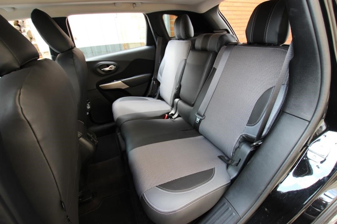 Комплект чохлів для Ford Fiesta TS Parts Sedan (EU), чорний з сірим центром і коричневої вставкою з ко EMC Elegant 27107_VP011
