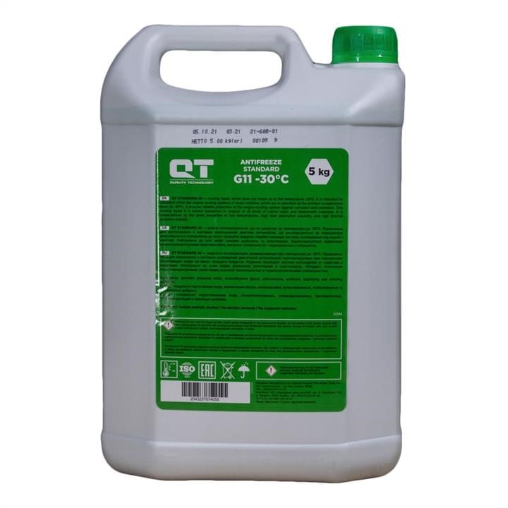 Антифриз QT MEG EXTRA G11, зеленый -30°C, 5кг QT-oil QT552305