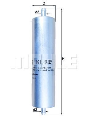 Mahle/Knecht KL 985 Фільтр палива KL985: Купити в Україні - Добра ціна на EXIST.UA!