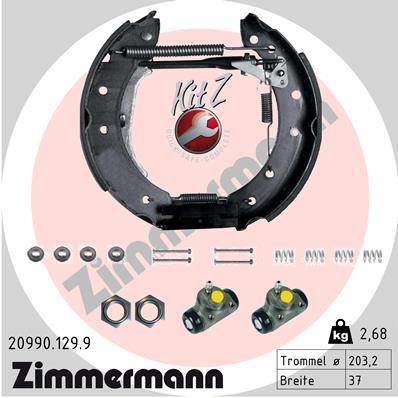 Otto Zimmermann 20990.129.9 Колодки гальмівні барабанні, комплект 209901299: Купити в Україні - Добра ціна на EXIST.UA!