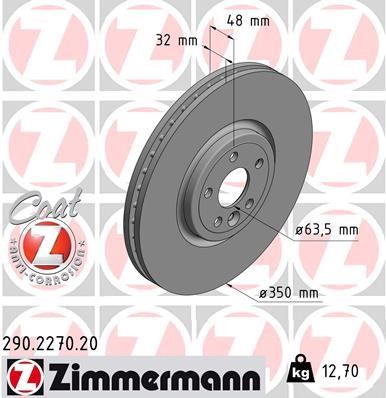 Otto Zimmermann 290.2270.20 Гальмівний диск 290227020: Купити в Україні - Добра ціна на EXIST.UA!