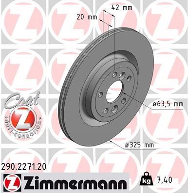 Otto Zimmermann 290.2271.20 Гальмівний диск 290227120: Купити в Україні - Добра ціна на EXIST.UA!