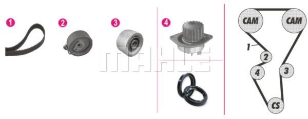 Mahle/Behr CPK 44 000P Ремінь ГРМ, комплект з водяним насосом CPK44000P: Купити в Україні - Добра ціна на EXIST.UA!