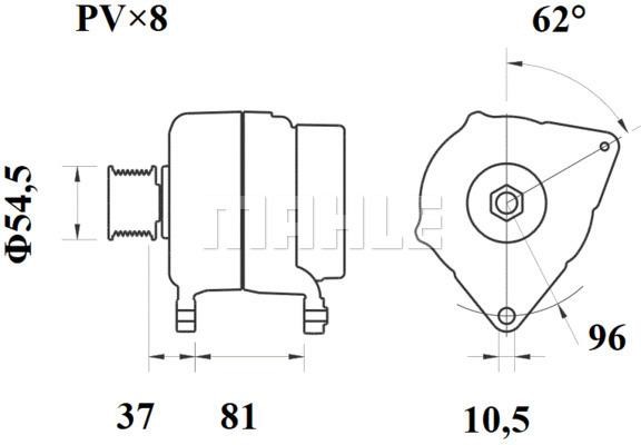 MG812 Mahle Original Генератор